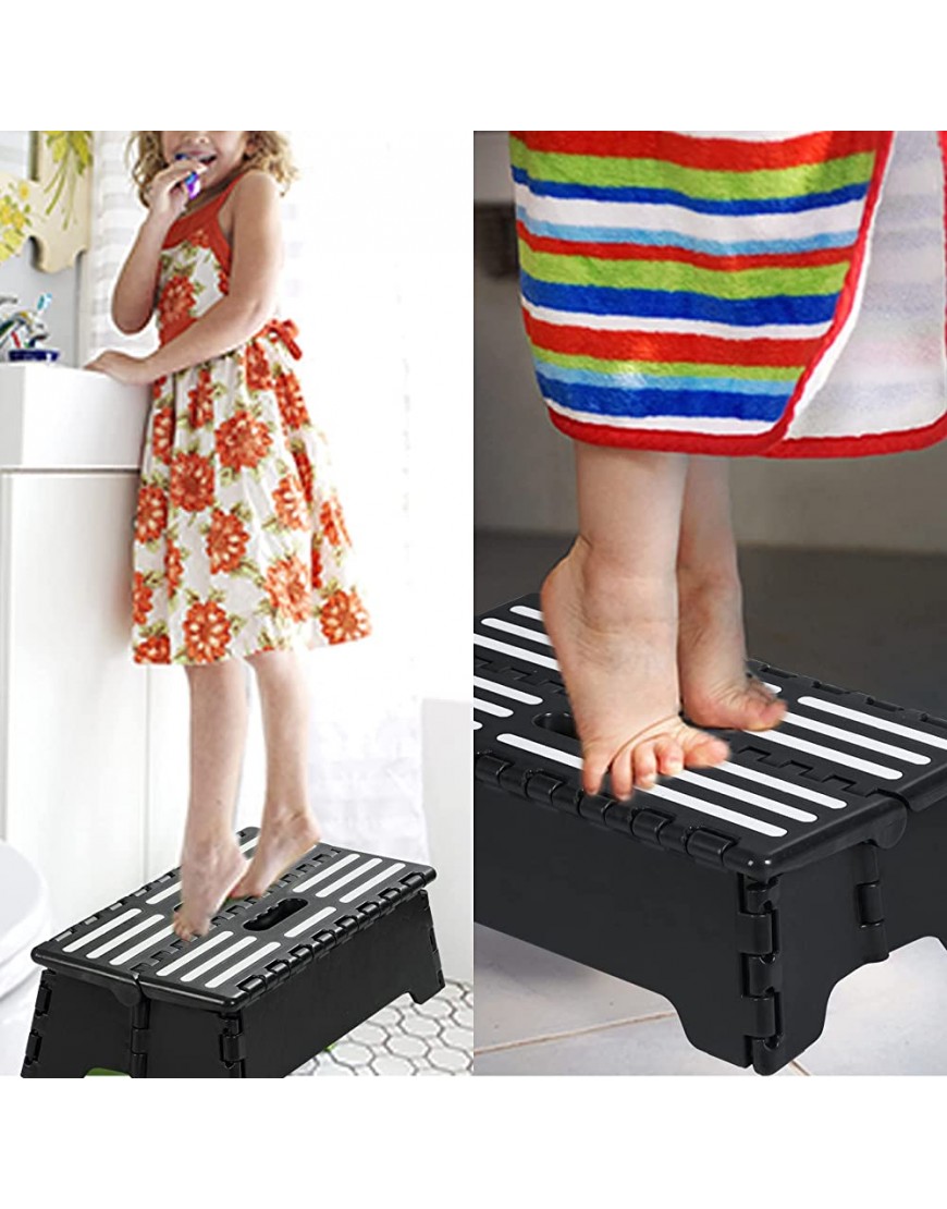 Folding Step Stool 5 Inch Portable Lightweight Anti-Skid Stepping Stool Non-Slip Textured Grip Surface Enough to Support Elderly Pregnant Suitable for Kitchen Bathroom Toilet Travel - BOTEDNV94