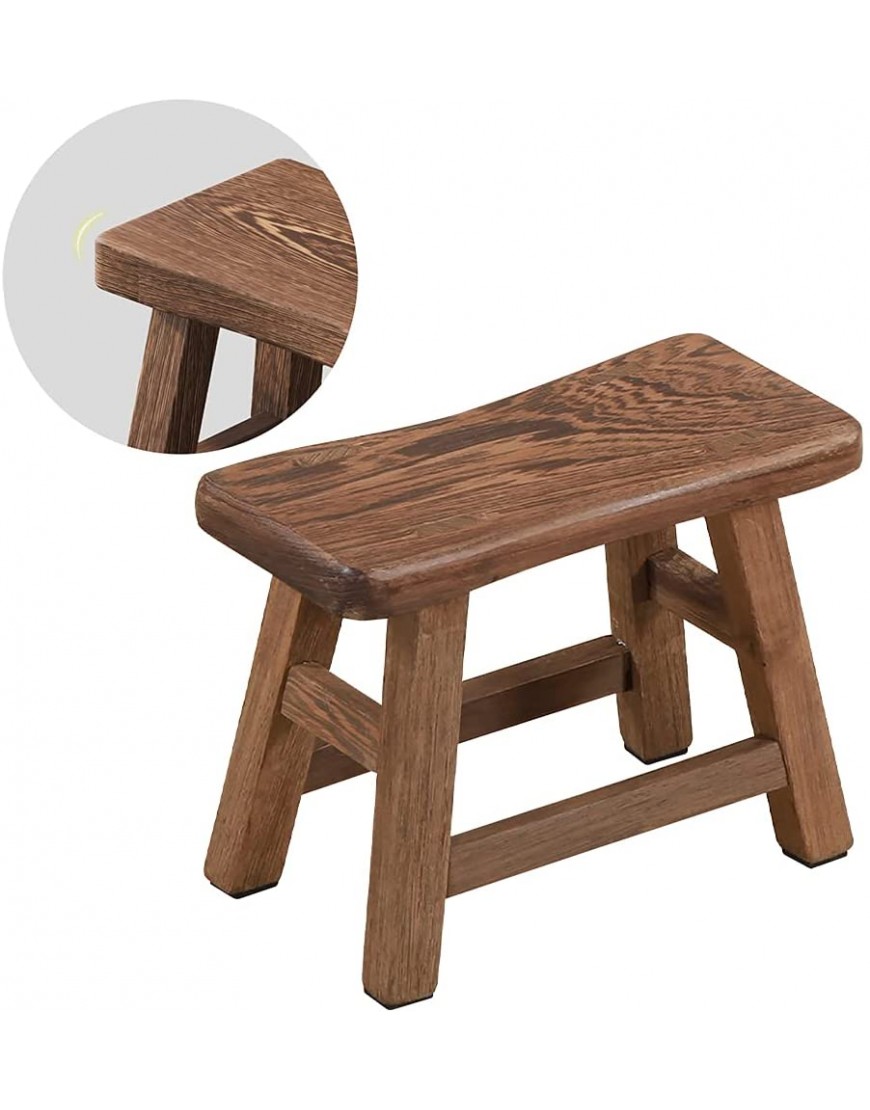 Rustic Wooden Step Stool Sturdy Step Small Bench Solid Wood Tiny Step Stool for Kids Adult Foot Stool Plant Stand Size:27x13x21cm 11x5x8inch - BO7UHSVMV