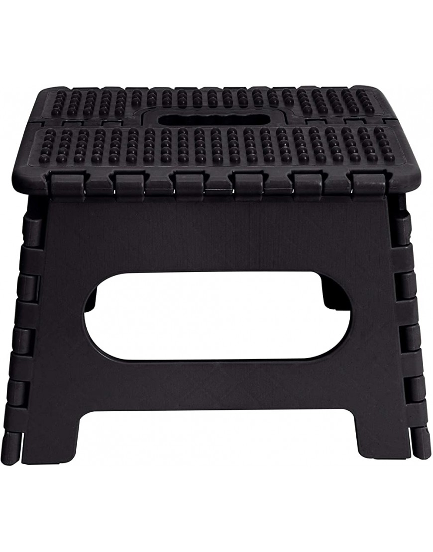 Simplify Black Sturdy and Safe Carrying Handle Easy to Open for Kitchen Bathroom Bedroom or Adults 9 Anti-Skid Folding Step Stool Lightweight - BD60DA1Q8