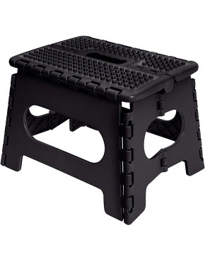 Simplify Black Sturdy and Safe Carrying Handle Easy to Open for Kitchen Bathroom Bedroom or Adults 9" Anti-Skid Folding Step Stool Lightweight - BD60DA1Q8
