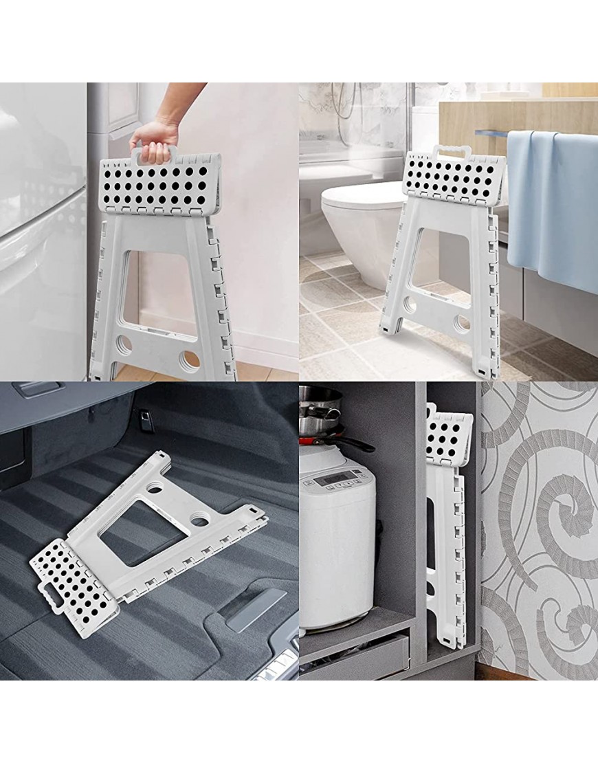SUGARLEE Folding Step Stool Premium Quality 19 Inch Foldable Step Stool for Home & Kitchen… - BOBDO2VWV