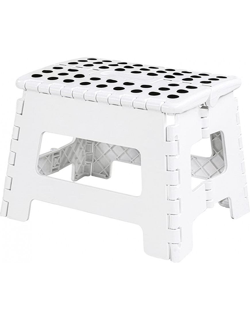 Utopia Home Foldable Step Stool for Kids 11 Inches Wide and 8 Inches Tall Holds Up to 300 lbs Lightweight Plastic Folding Step Stool for Kids Kitchen Bathroom & Living Room White 1 - BP7FW21ED