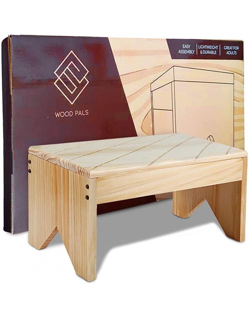 ﻿Wooden Step Stool for Adults Very Sturdy Bed Stool for High Beds Kitchen Bathroom Closet. Great Wood Step Stool for Adults. Made Lightweight Quality Eco Pine Attractive & Easy to Assemble 15 - BN2E0O08F