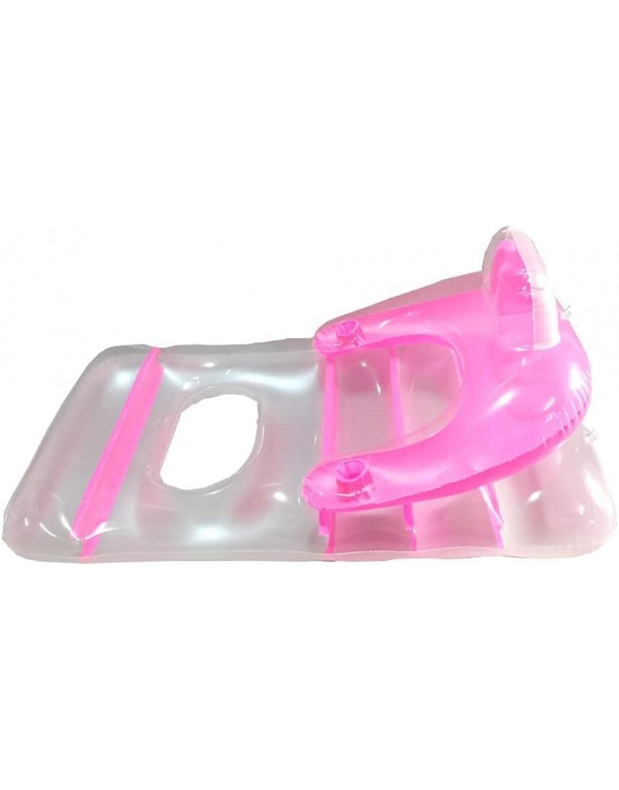 BABQ-HURT Transparent Floating Bed Pool Water Blowing Sofa Backrest Party Shooting Props Fashion Inflatable Recliner-Pink - BIZFR4EI0
