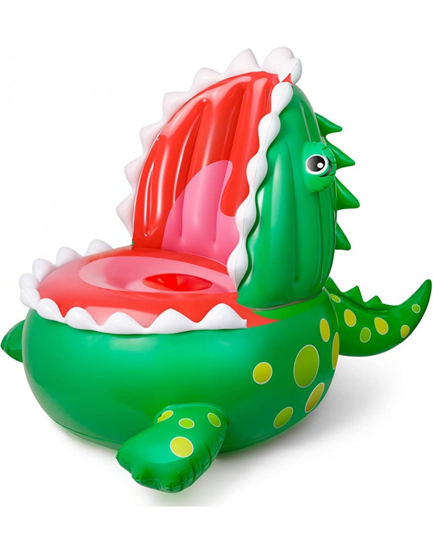 BravoStar Inflatable Dinosaur Kids Chair Toddler Chair for Boys Girls Large Blow Up Sofa Portable & Comfortable for Outdoor Bedroom T-Rex ver. - B65LJYRIY