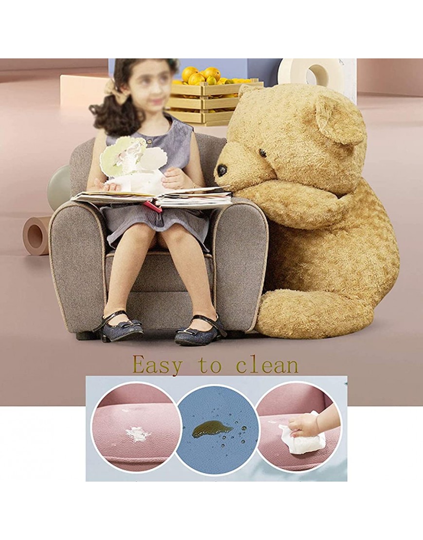GTTFX Children's Lazy Sofa Beige or Gray Mini Fabric Sofa Child Seat Bedroom Learning ArmchairColor:Rice Coffee Color - BXNHZ0TJT
