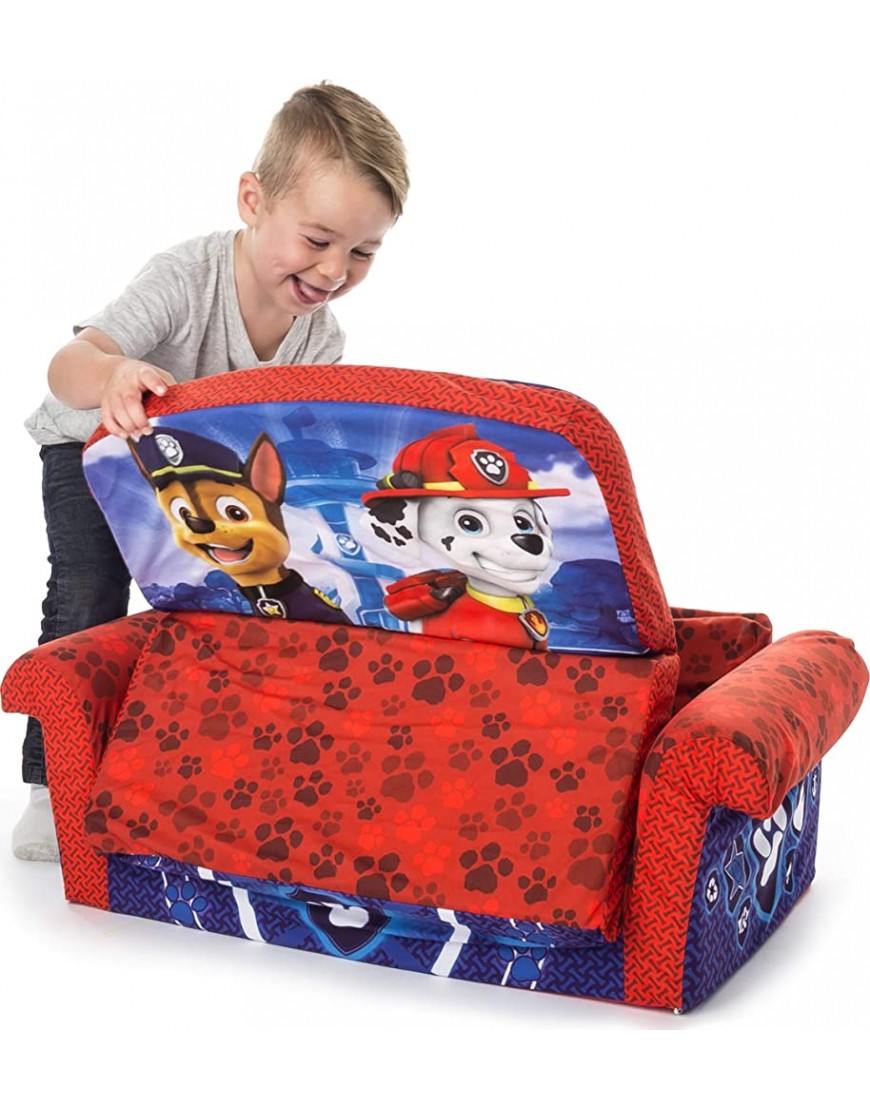 Marshmallow Furniture 2-in-1 Flip Open Foam Couch Bed Sleeper Sofa Kid's Furniture for Ages 18 Months and Up Paw Patrol - BIX3VMGEA