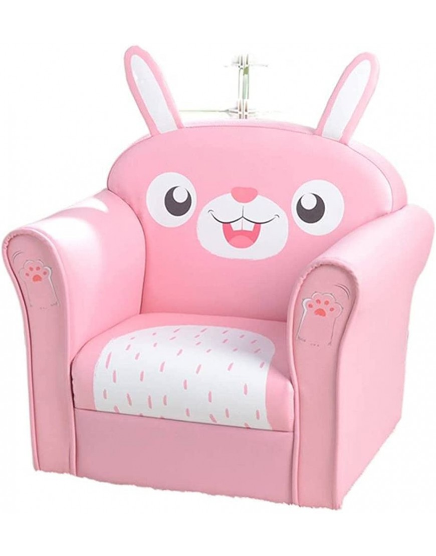 NC Children's Single Sofa Cute Series Rabbit Model American Standard Pu Dark Pink - B28SQKN3P