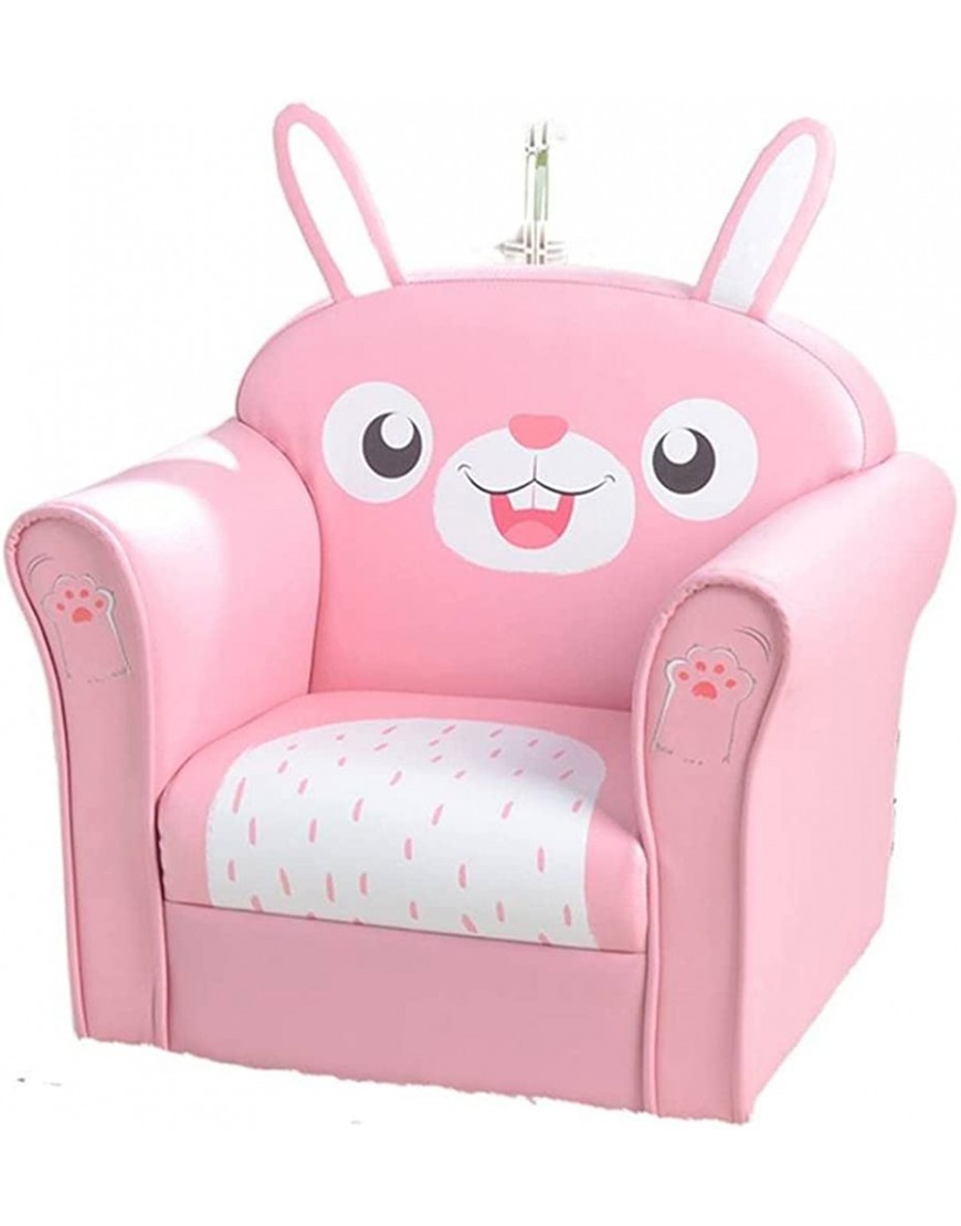 NC Children's Single Sofa Cute Series Rabbit Model American Standard Pu Dark Pink - B28SQKN3P