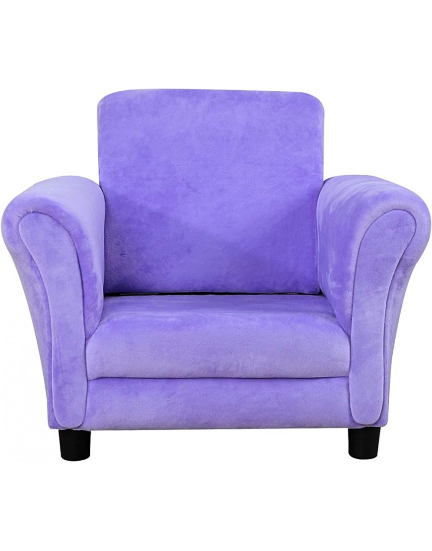 Single Kids Sofa Chair,Toddler Upholstered Sofa Couch with Wooden and Velvet for Girls & Boys Purple - BQQ418Q9D