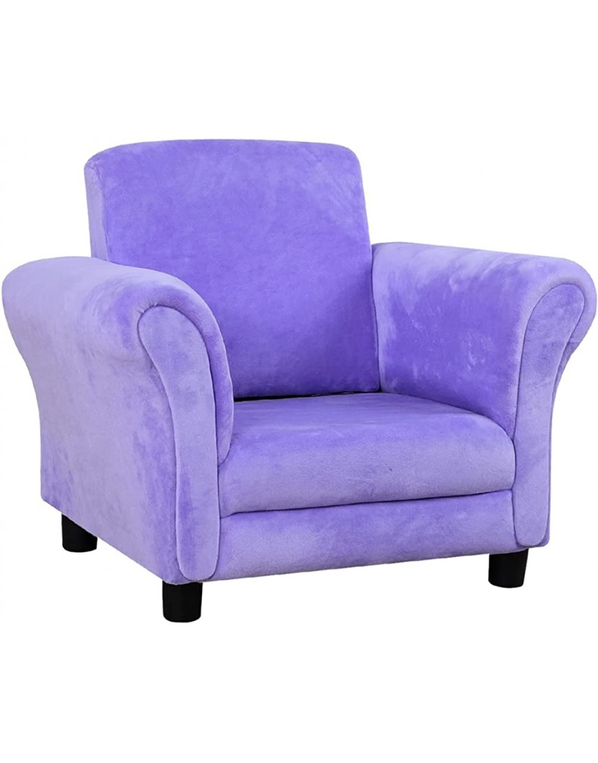 Single Kids Sofa Chair,Toddler Upholstered Sofa Couch with Wooden and Velvet for Girls & Boys Purple - BQQ418Q9D