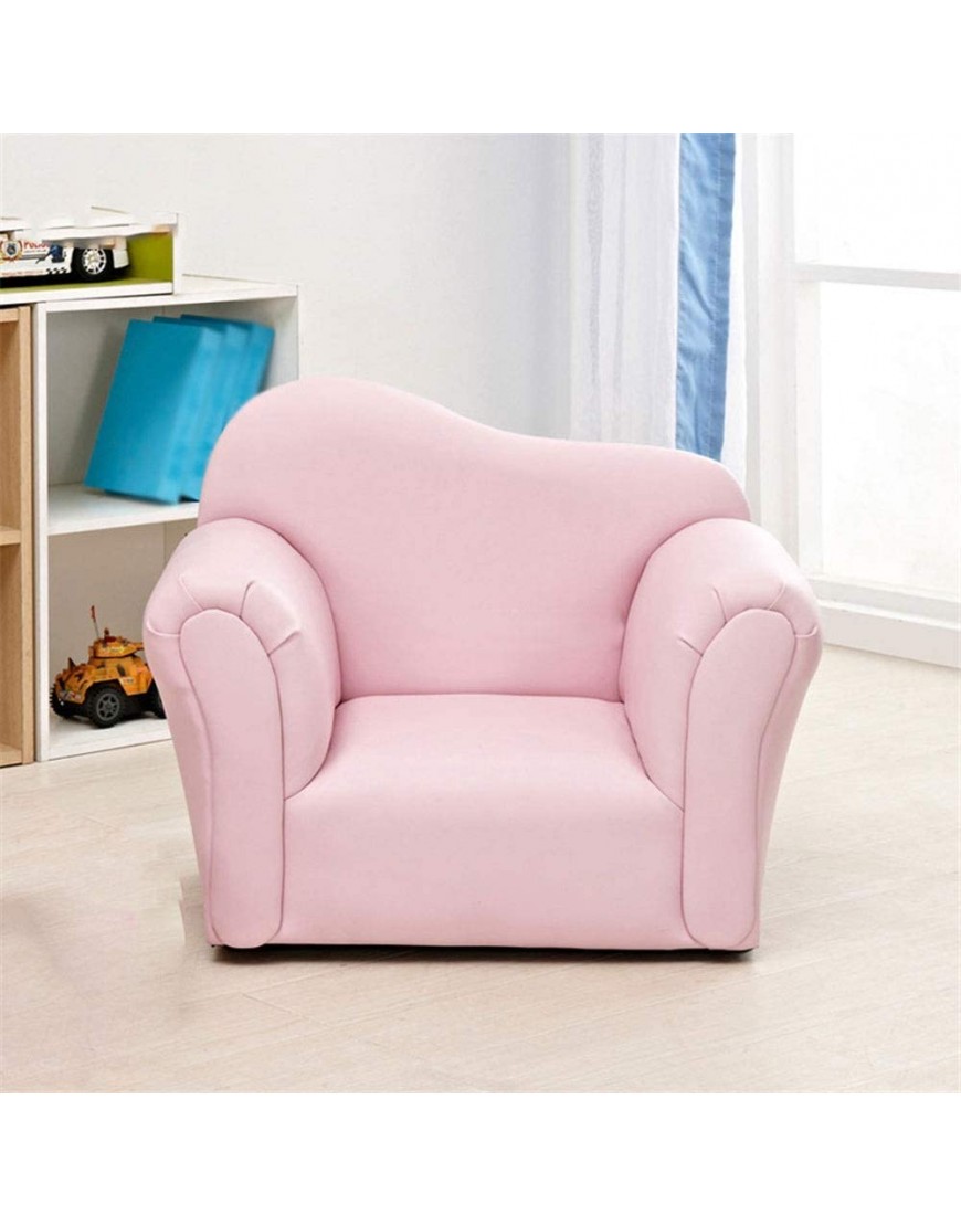 WPYYI Children Sofa with Mini Stool Baby Kids Lazy Sofa Chair Quality Sponge Filler Solid Wood Frame Soft Seat Handrail Color : Pink - BV2YA4CO5