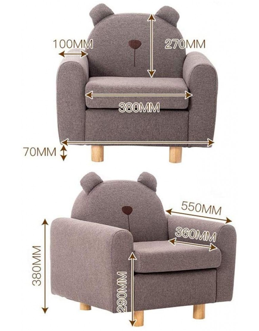 WPYYI Children's Sofa Home Kids Sofa Upholstered Couch Perfect for Children Gift，Children Sofa Seat Couch Color : Brown - BYWFK7DQE