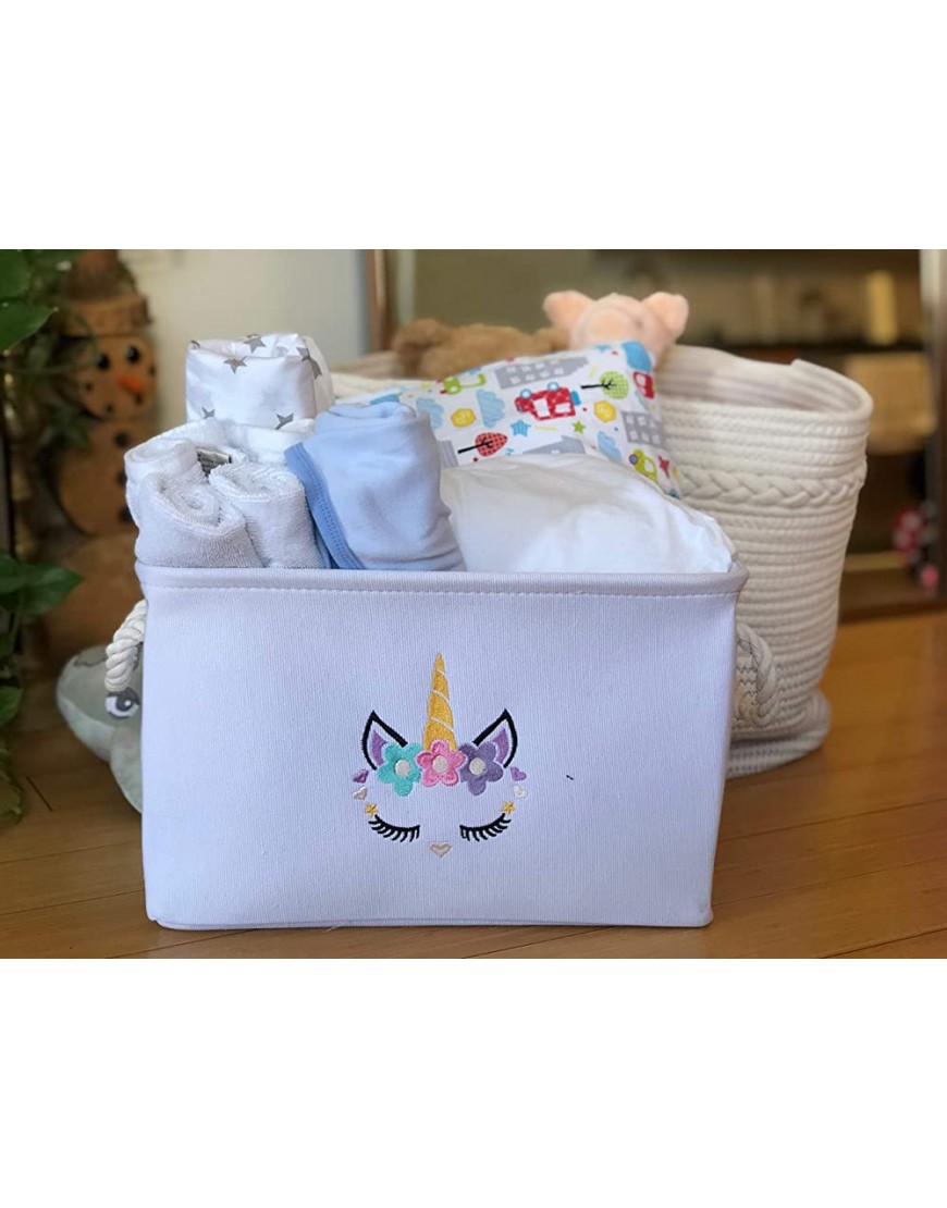 APPLE PIE ORDER Storage Basket with Embroidery Foldable Animal Toy Storage Bins Cube Box Organizer for Kids Boys and Girls Room Baby & Nursery. - BR3S2Z47D
