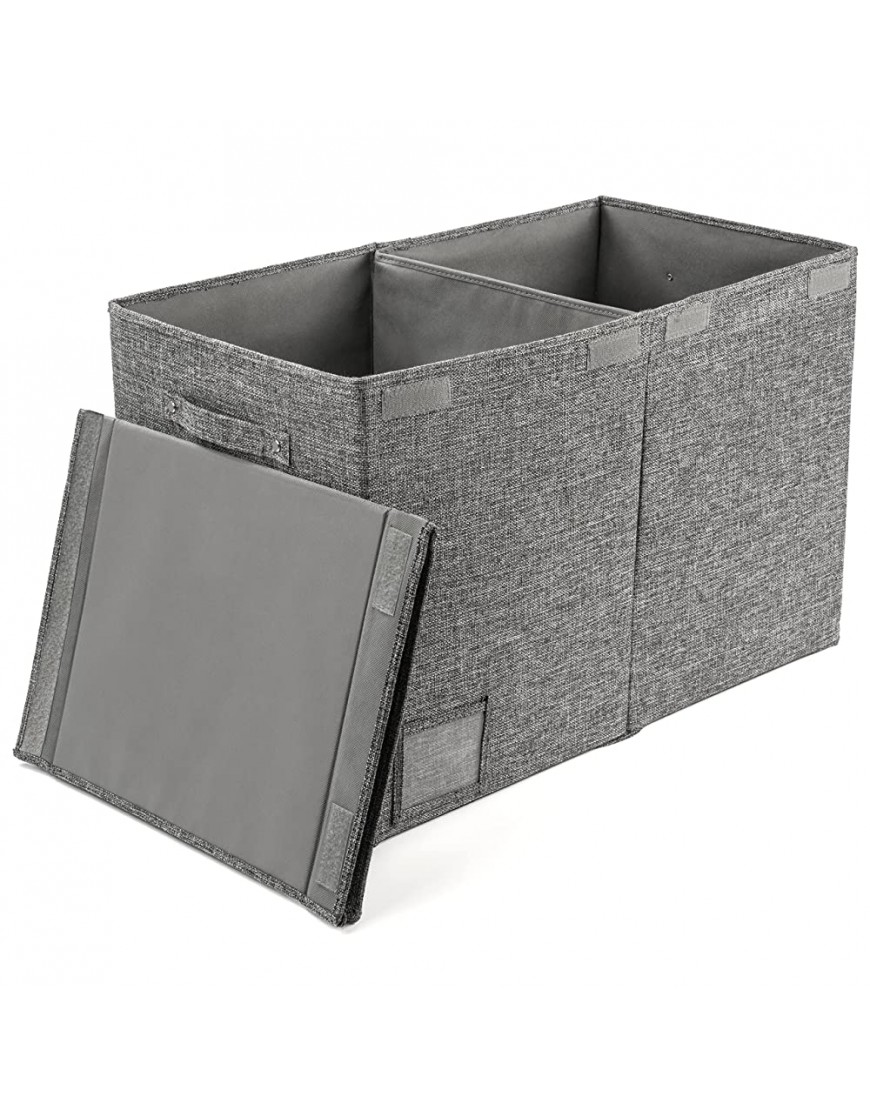 Collapsible Kids Toy Storage Bin with Lid Large Kids Toy Box with Flip-Top Lid Gray Toy Organizer Storage Bin Aesthetic Toy Chest for Playroom Storage Baby Toy Box Toybox for Girls and Boys - BH4WA7FGM