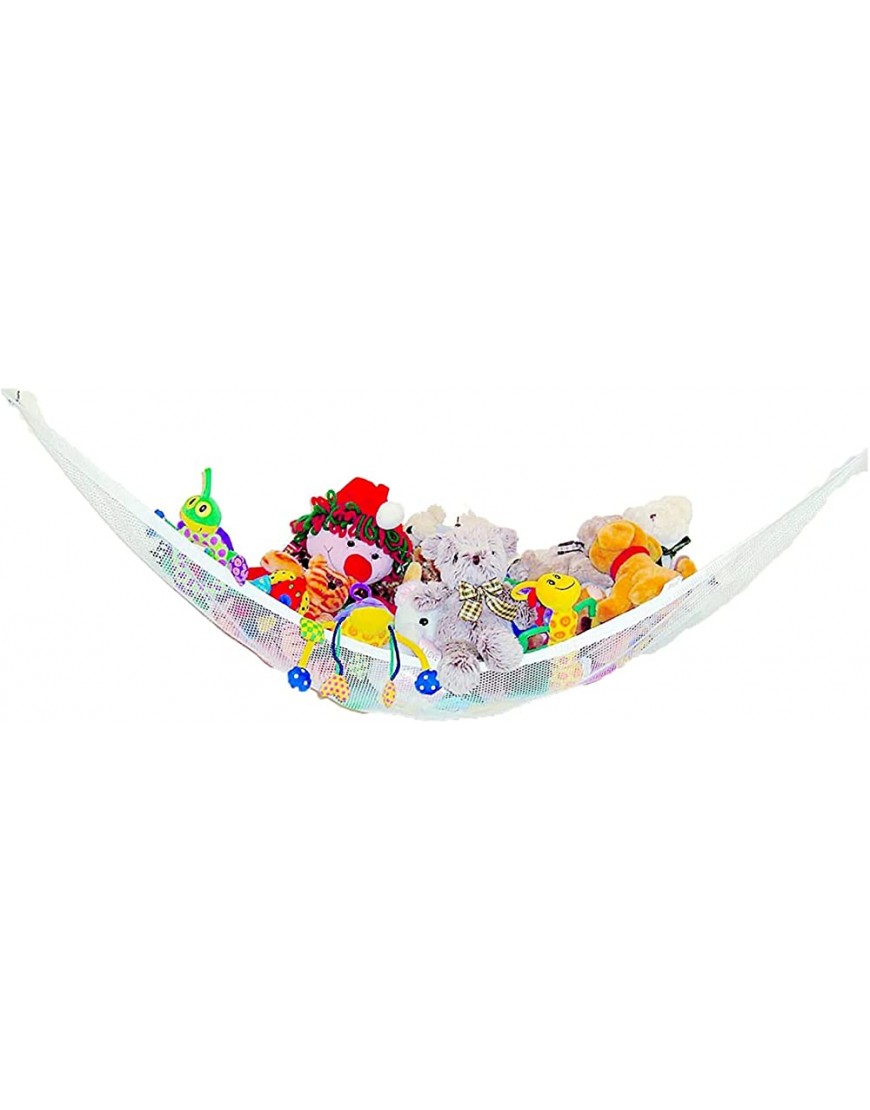 Dreambaby Super Corner Toy Hammock Net Organizer with Stuffed Animal Toy Chain Hanger 6ft Long Holds up to 10lbs Maximum Weight White Model F605 - BAUDL65QJ