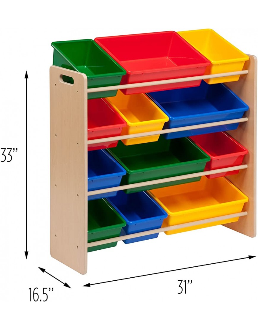 Honey-Can-Do Kids Toy Organizer and Storage Bins Natural Primary - B3O2KDTH7