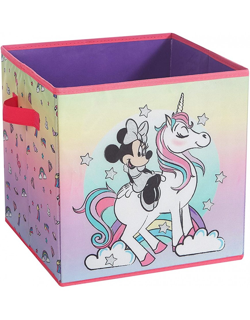 Idea Nuova Disney Minnie Mouse 2 Pack Collapsible Storage 11.5 Cubes with LED Lights - BJKUQI43L