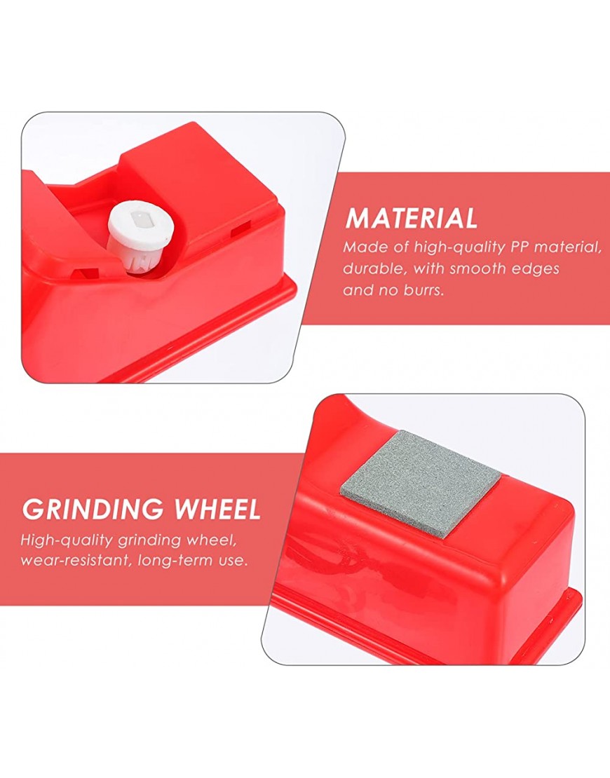 Hemoton Red Electric Knives Sharpener USB Charging Knife Grinding Sharpener Grinding Sharpening Stone for Home - BJ42R7R18