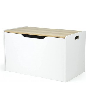 Humble Crew Expedition Hinged Toy Storage Chest with Lid White & Natural White Natural Wood - B57Q08DHP