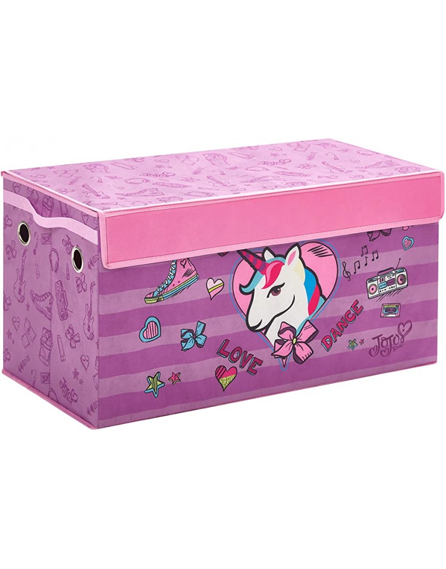 Idea Nuova JoJo Siwa Collapsible Children’s Toy Storage Trunk Durable with Lid Pink - B6KZKO58J