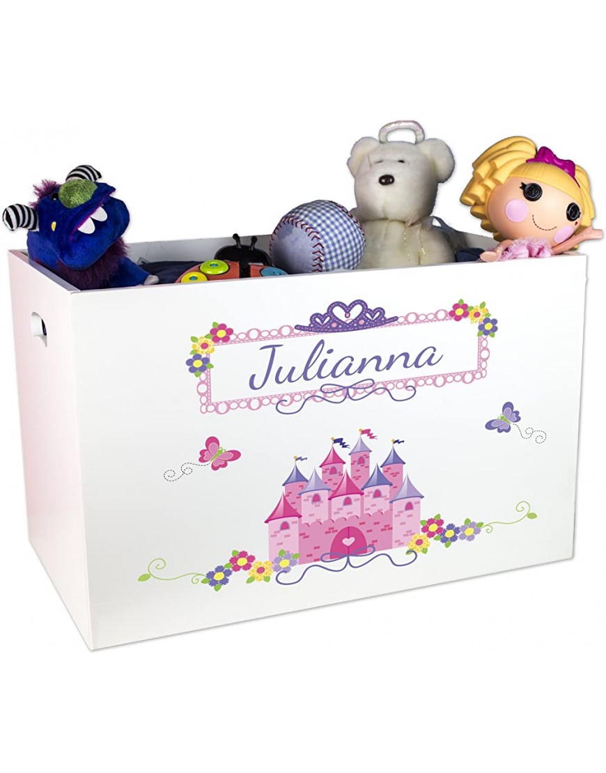 MyBambino Girl's Personalized Princess Toy Box - BLNMWMRLP
