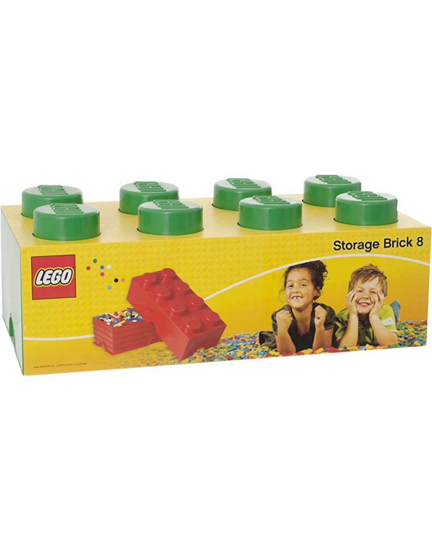 Plast Team Lego Storage Brick 8 Green - BA9RJ0ZDI