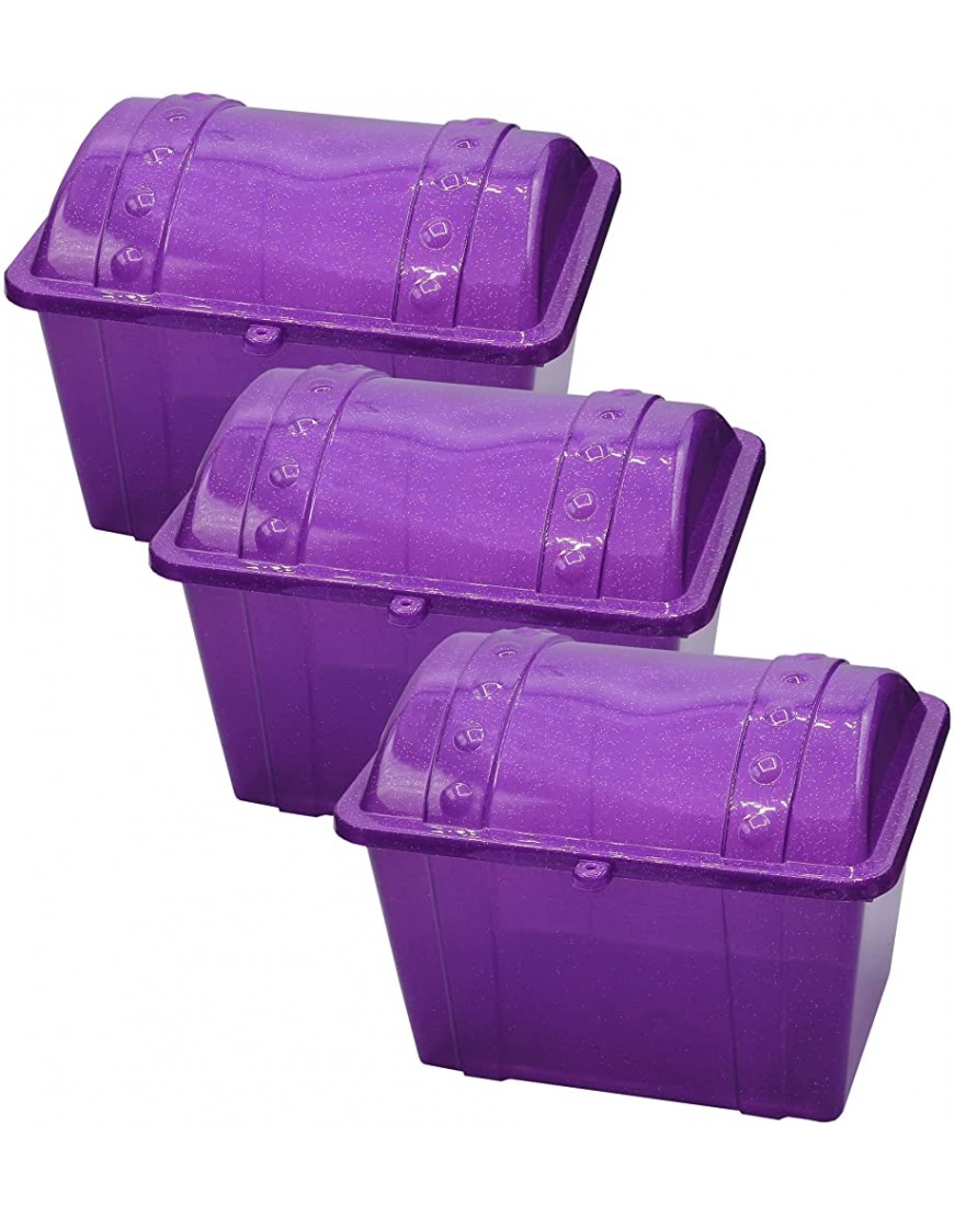 Romanoff Jr. Treasure Chest Purple Sparkle Pack of 3 - BS175F8M5