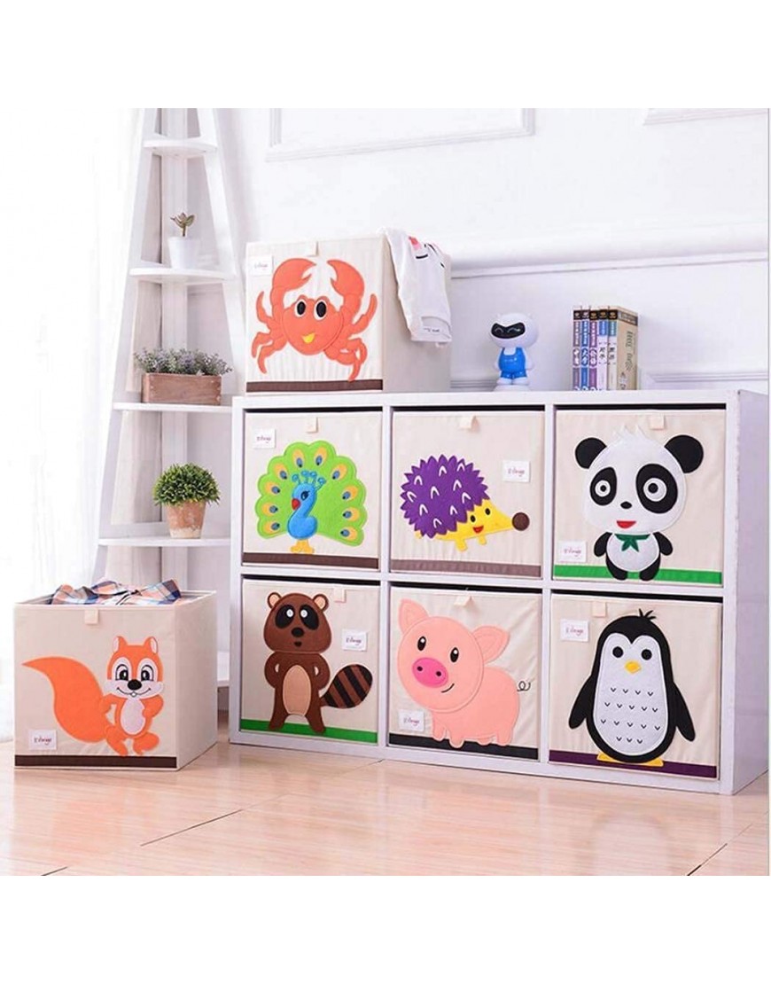 VMOTOR Foldable Animal Canvas Storage Toy Box Bin Cube Chest Basket Organizer for Kids 13 inchDeer - B0VGFEGMM