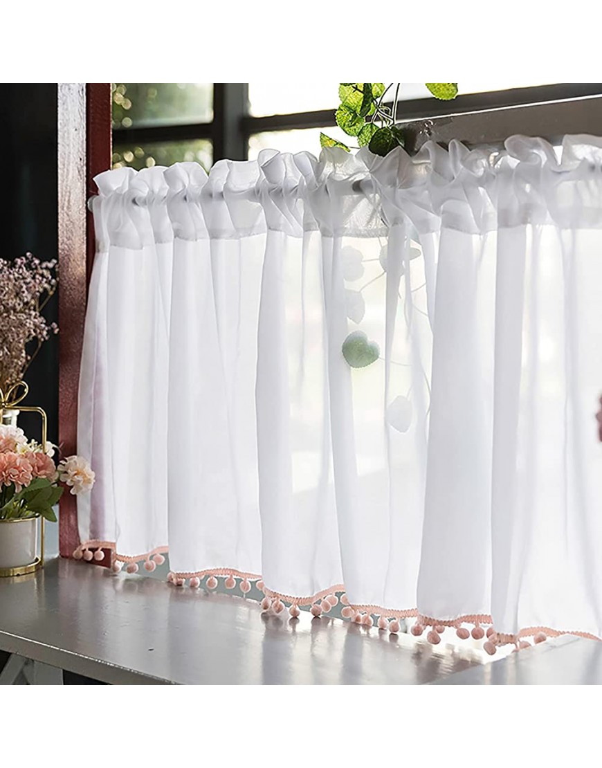 Warooma Disc Curtain Kitchen Curtain Voile Bistro Curtain Country Style Curtain Bistro Curtain for Taverns Kitchens Ventilation Openings American Home Decoration 1 Piece - BLDVM3LZ2