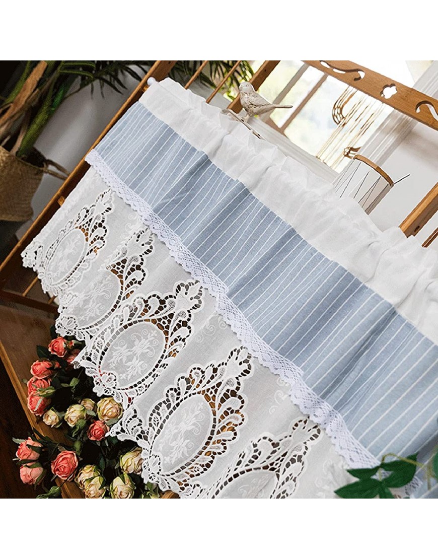 Warooma Stripes Curtains Disc Curtain Curtain Bistro Curtain Country Style Kitchen Curtain Embroidery Craft for Taverns Kitchens Vents - BACUISZLE