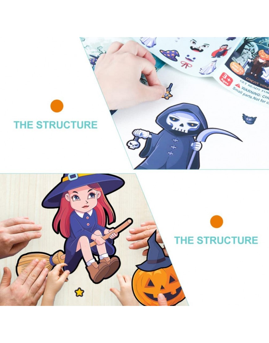 Gadpiparty 12 Sheets Halloween Stickers Adhesive DIY Stickers Pumpkin Decorative Stickers - BFS18C3F6