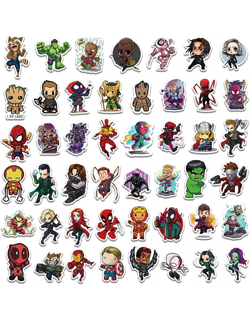 Superheros Stickers Pack 150PCS Avenger Stickers for Laptop Decals Comic Legends Stickers for Teens Boys Adults Waterproof Vinyl Computer Stickers for Laptop Water Bottles Luggage Skateboard Guitar - BCT1P2F27