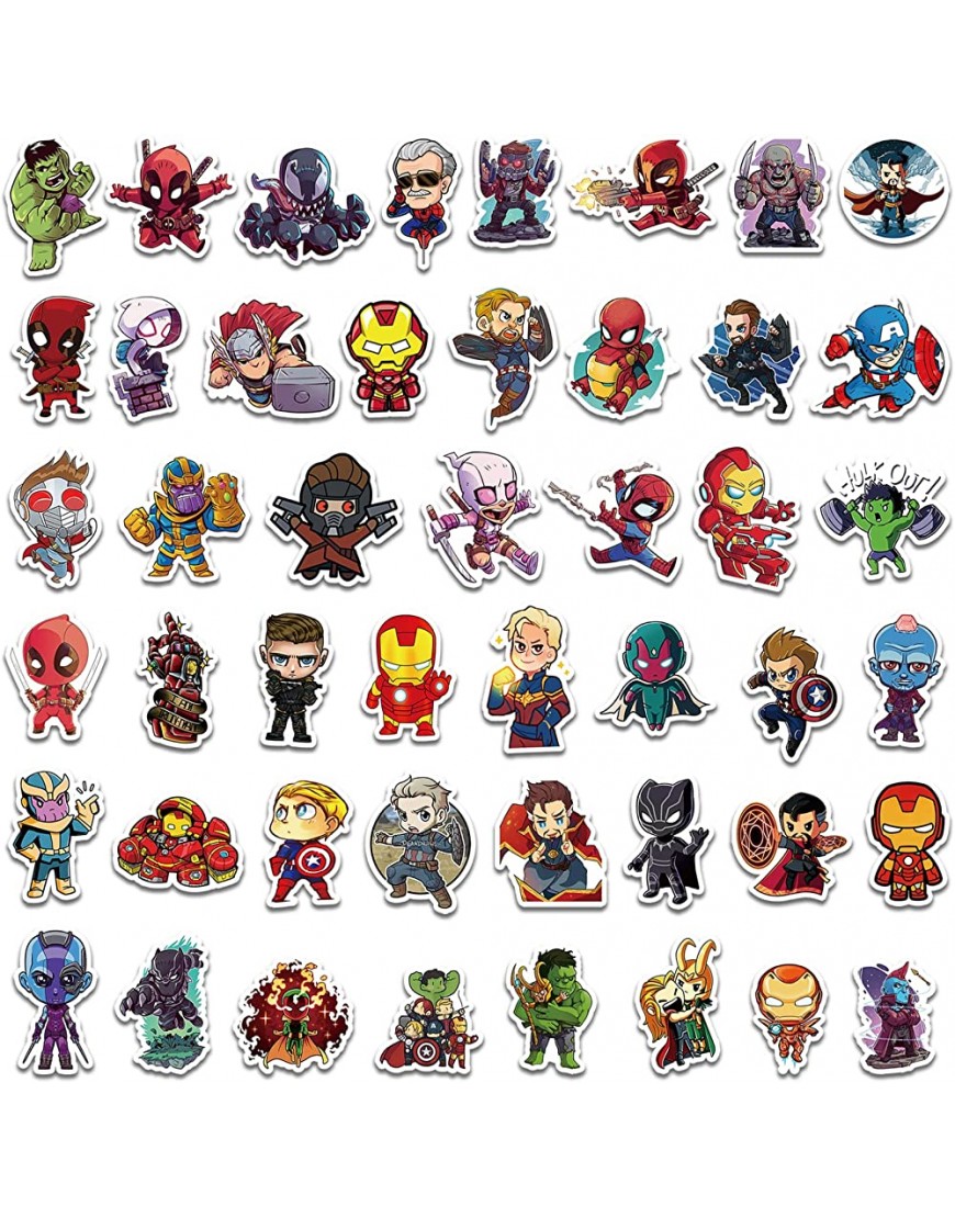 Superheros Stickers Pack 150PCS Avenger Stickers for Laptop Decals Comic Legends Stickers for Teens Boys Adults Waterproof Vinyl Computer Stickers for Laptop Water Bottles Luggage Skateboard Guitar - BCT1P2F27