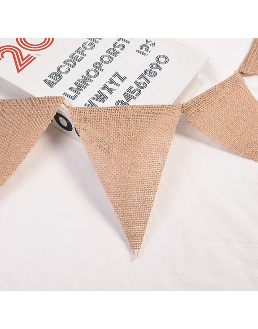 26Pcs Burlap Pennant Banner Triangle Flag Bunting DIY Hand Painted Decoration for Party Holidays Wedding Festival Classroom Hanging Decoration2 Set - BI6U3TPZD