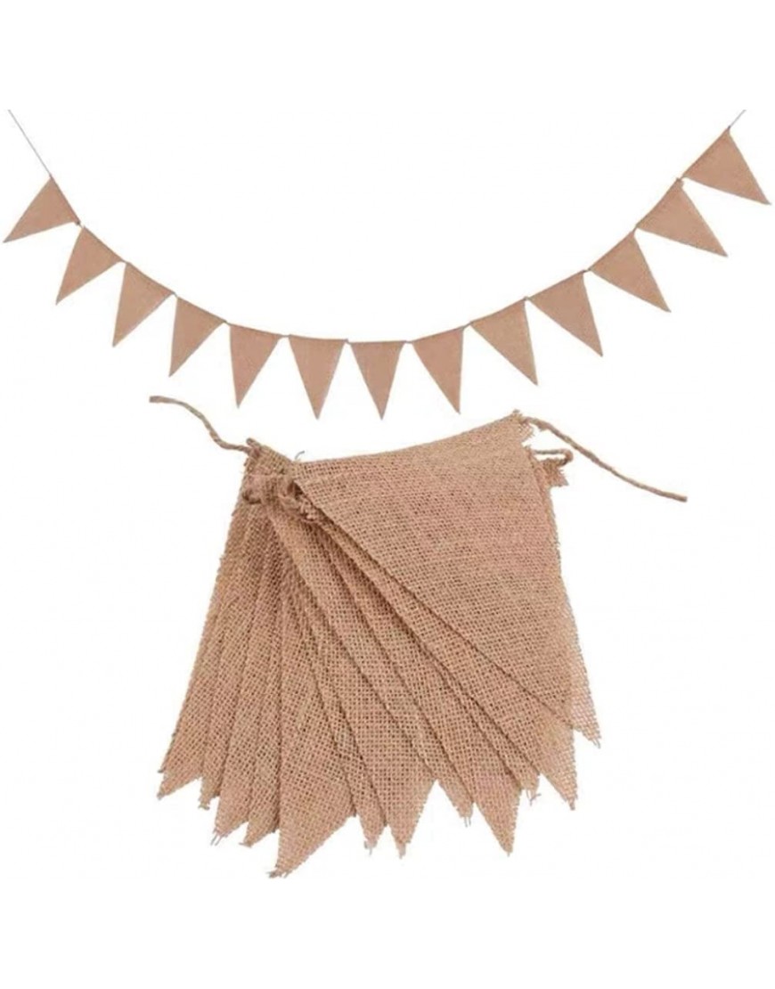 26Pcs Burlap Pennant Banner Triangle Flag Bunting DIY Hand Painted Decoration for Party Holidays Wedding Festival Classroom Hanging Decoration2 Set - BI6U3TPZD