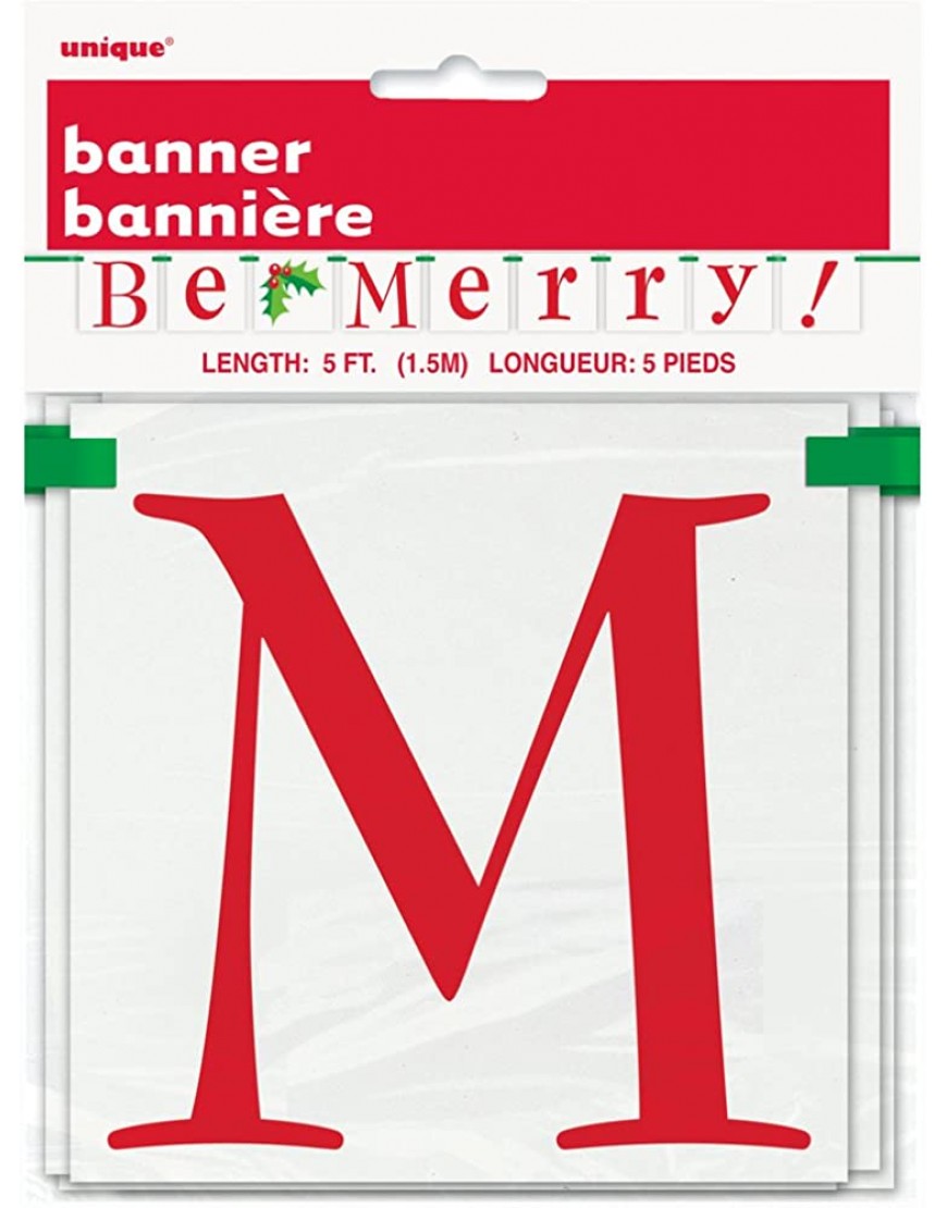 5ft Block Letter Be Merry Christmas Banner - B2C4P0O13