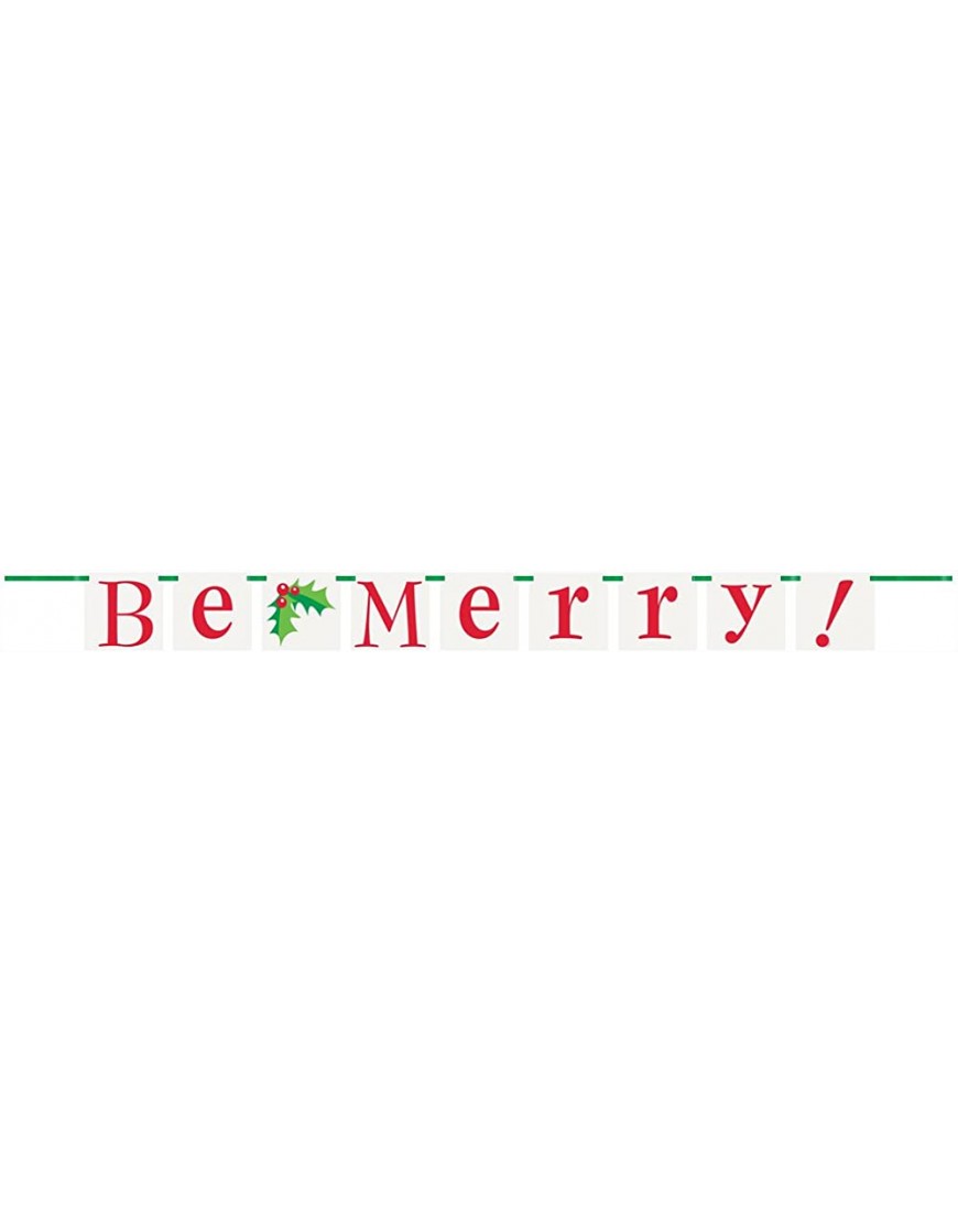 5ft Block Letter Be Merry Christmas Banner - B2C4P0O13