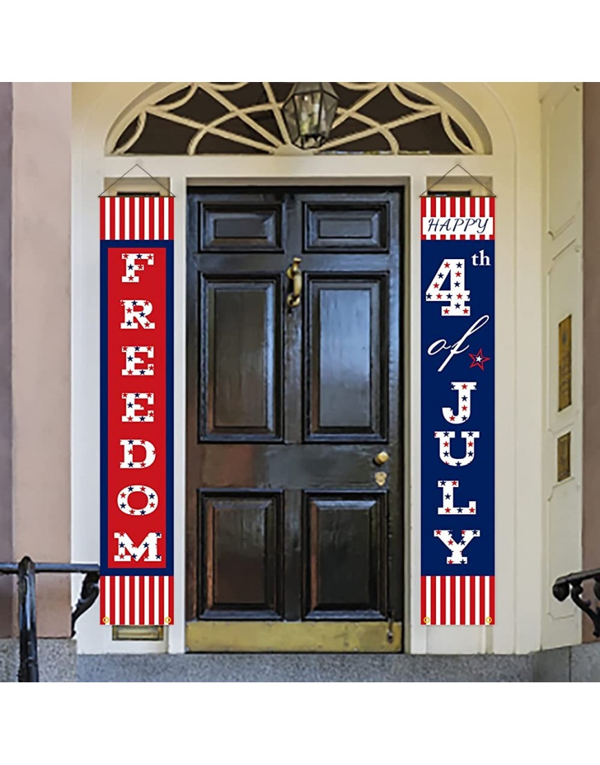 American Independence Memorial Day Home Decorations Memorial Day Porch Sign Patriotic 4th of July Banner for Front Door Beacuse of The Hanging Flag Independence Day Memorial Day Holiday E One Size - B1NV1M3NC