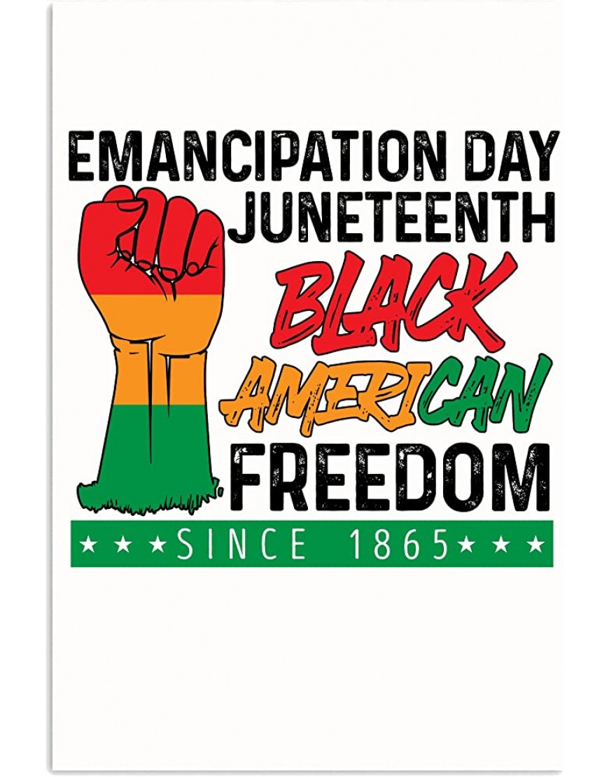 Emancipation Day Juneteenth Black American Freedom Wall Flag - B6MBHO9JC