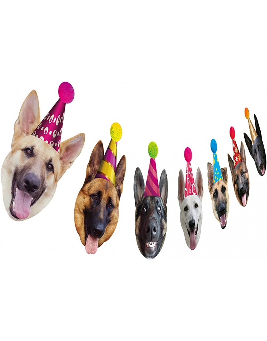 German Shepherd Birthday Garland Funny Dog Face Portrait Birthday Banner Bday Bunting Decoration… - BQCHQ6NQM