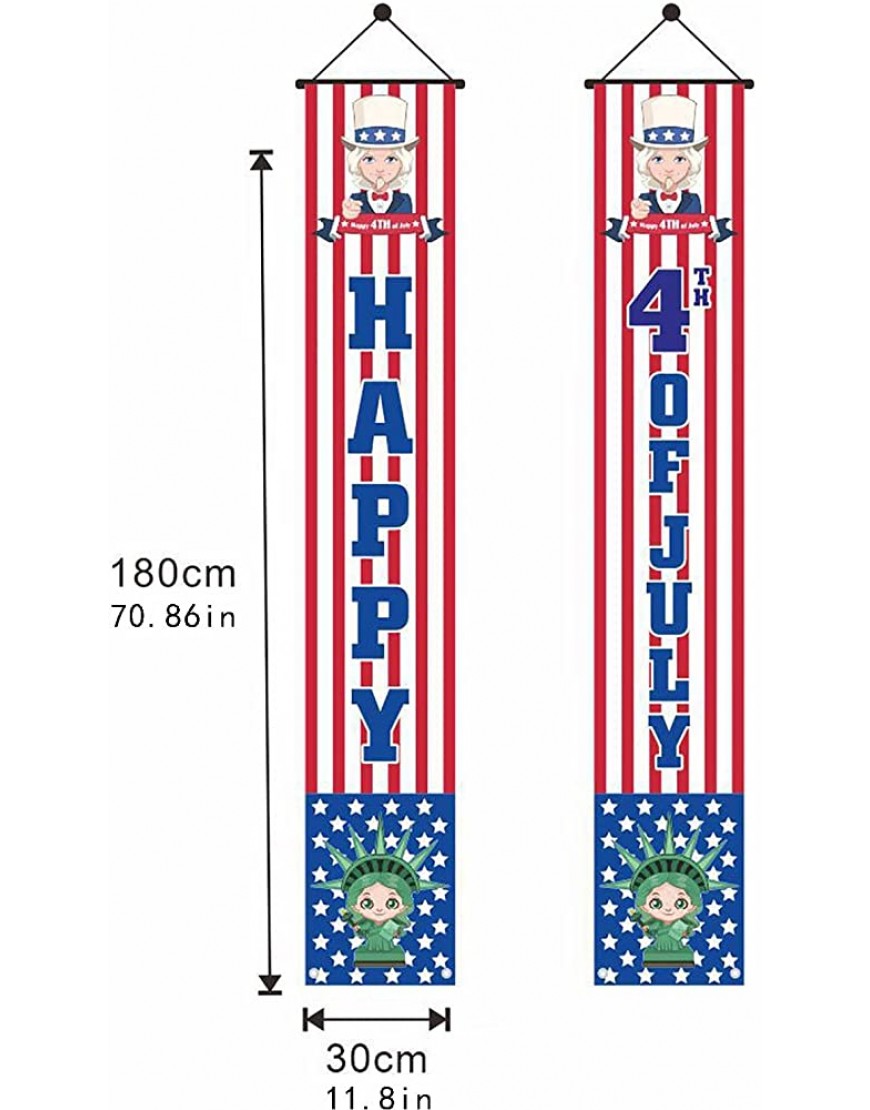Memorial Day Porch Sign Patriotic 4th of July Banner for Front Door Beacuse of The Hanging Flag Independence Day Memorial Day Holiday Wall Dceor Indoor Outdoor Party Chandelier Crystals E One Size - BSXB32BS0