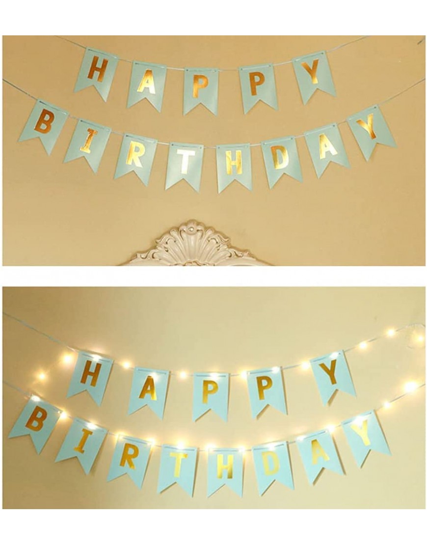 Party Supplies Set with String Light TUDUOMALL Included Happy Birthday Banner Hanging Paper Umbrella Different Balloons For Girl And Women Star Aluminum Balloons Party Decorations for Kids Girl Boy Wedding Room Deco Mold1 - BS27J0NM0