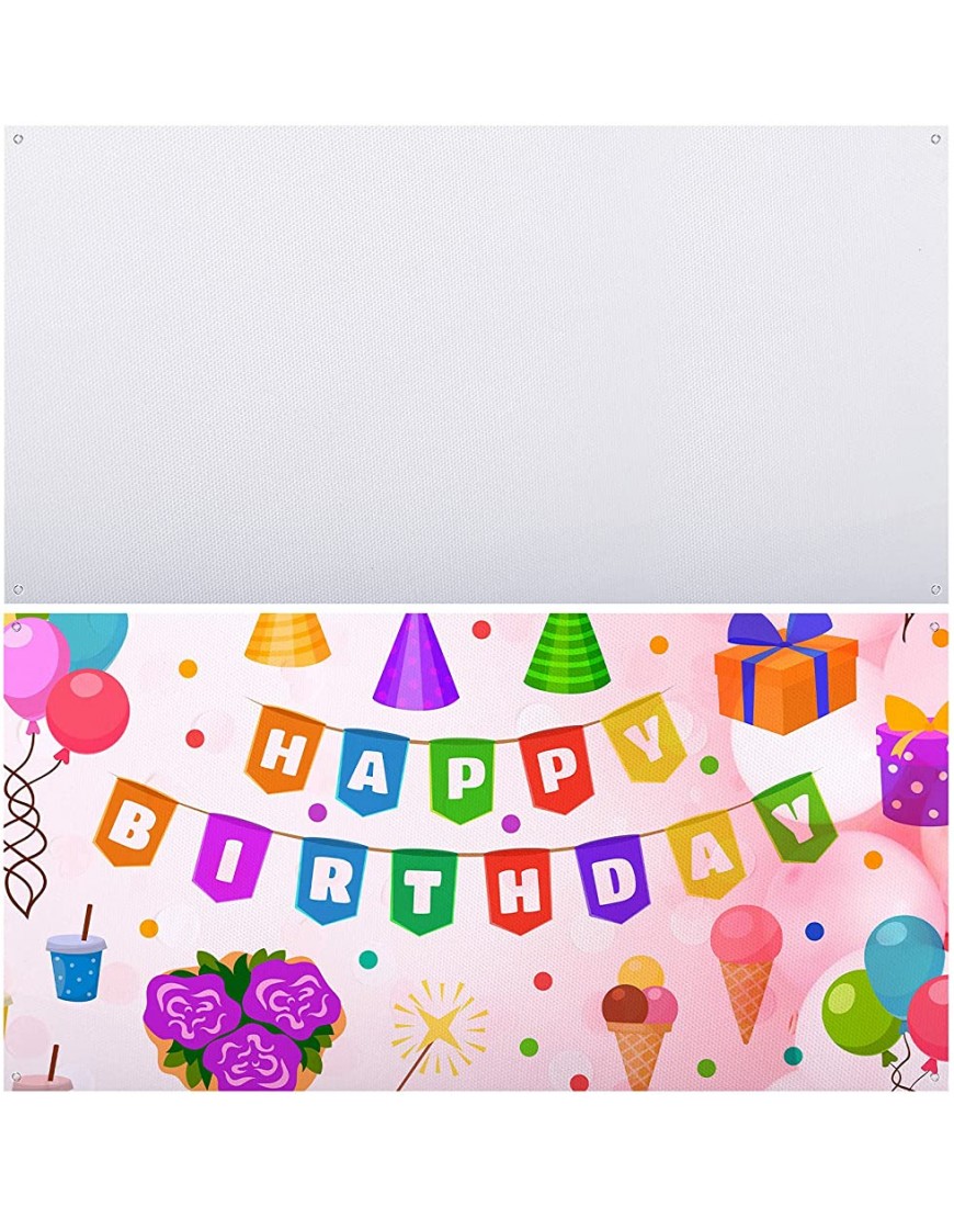 Sublimation Blank Banners and Signs Sublimation Large Oxford Door Cover Banner DIY Solid House Garden Decorative Banner for Birthday Wedding Party Hang Signs DIY Banner Signs 73 x 35 Inches - B5HCF5YYX