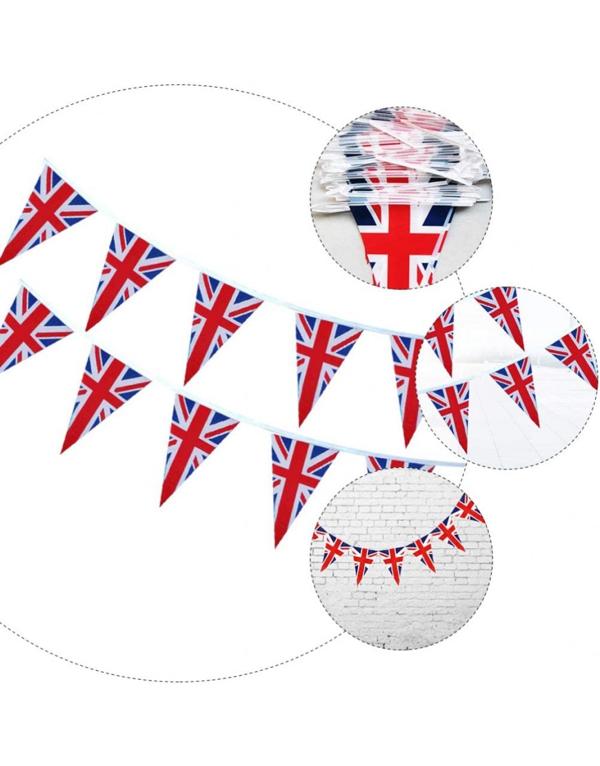 Tomaibaby United Kingdom UK Flag Pennant Banner Indoor Outdoor British Union Jack National Country Flags Party Decorations Supplies for Grand Opening Sports Clubs International Festival - B6KZ5ABWT
