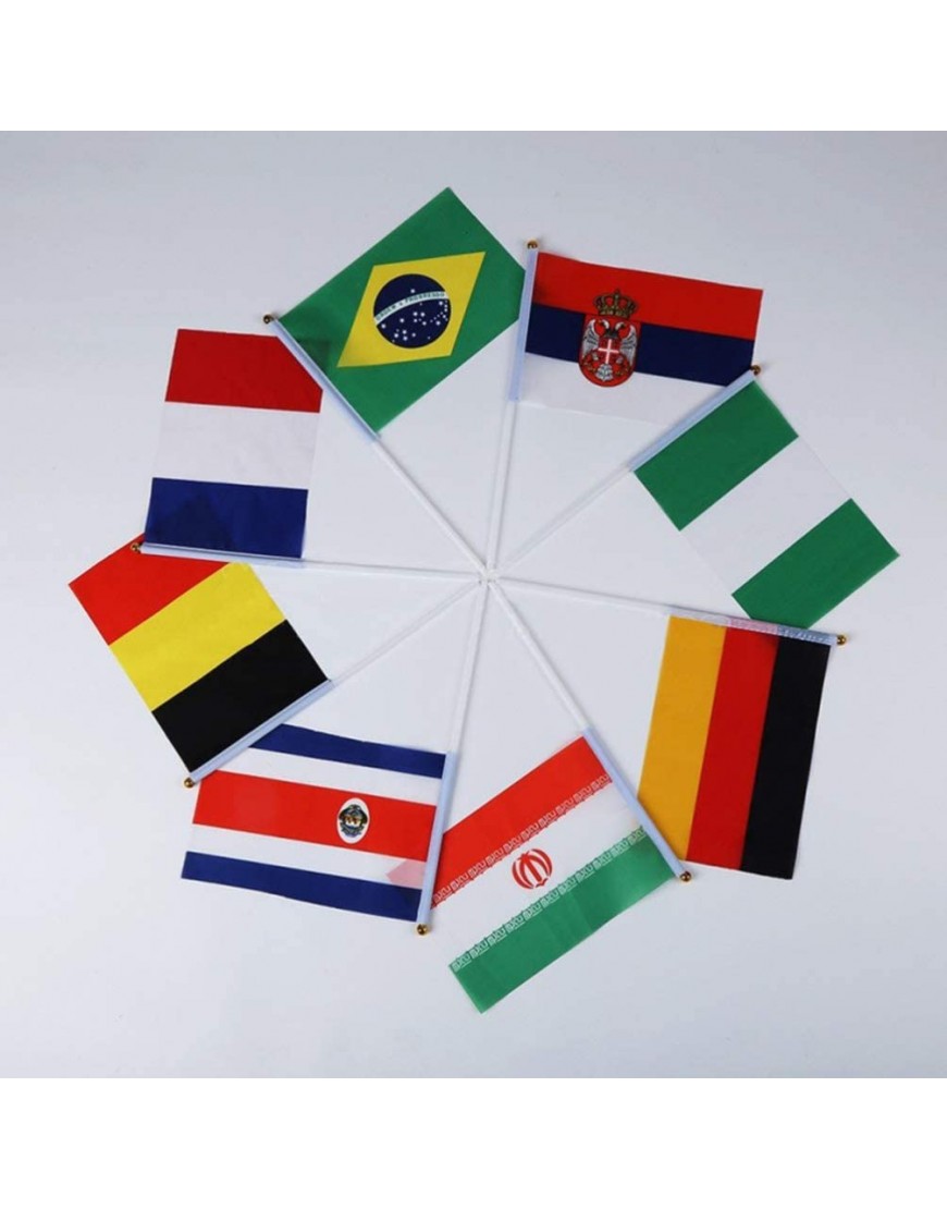 Veemoon 40PCS 40 Countries International World Stick Flag Hand Held Small Mini National Pennant Flags Banners On Stick Party Decorations for World Cup Bar - BB84Z703T
