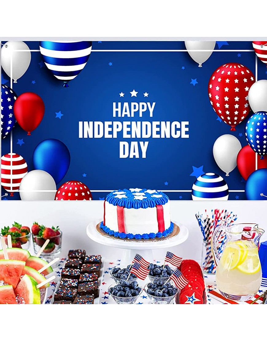 Xlpaxhong 4th of July Patriotic Decorations Patriotic Party Decoration Background Cloth Sign Independence Day Independence Day Party Gift Supplies C One Size - BF5V3AOW7