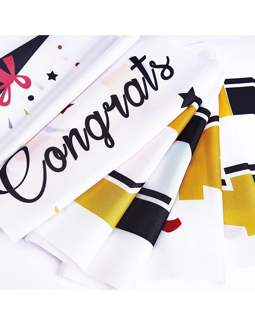 Zhuhuaph Graduation Banner 2022 Class of 2022 Congratulations&We Are So Proud of You White Graduation Decorations Banners for Porch Outdoor Indoor Grad Decor Party Supplies - B66NO0PTM