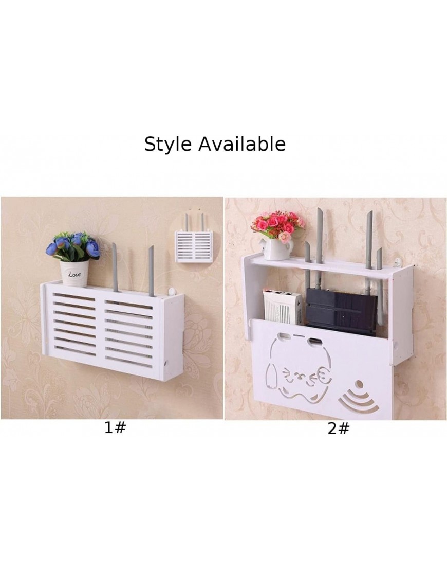 FMTZZY New WiFi Router Storage Box Shelf Wall Mount Wood Cable Power Plus Wire Bracket Bracket Cable Organiser Waterproof for homr DIY Color : 3 - B93K85B30