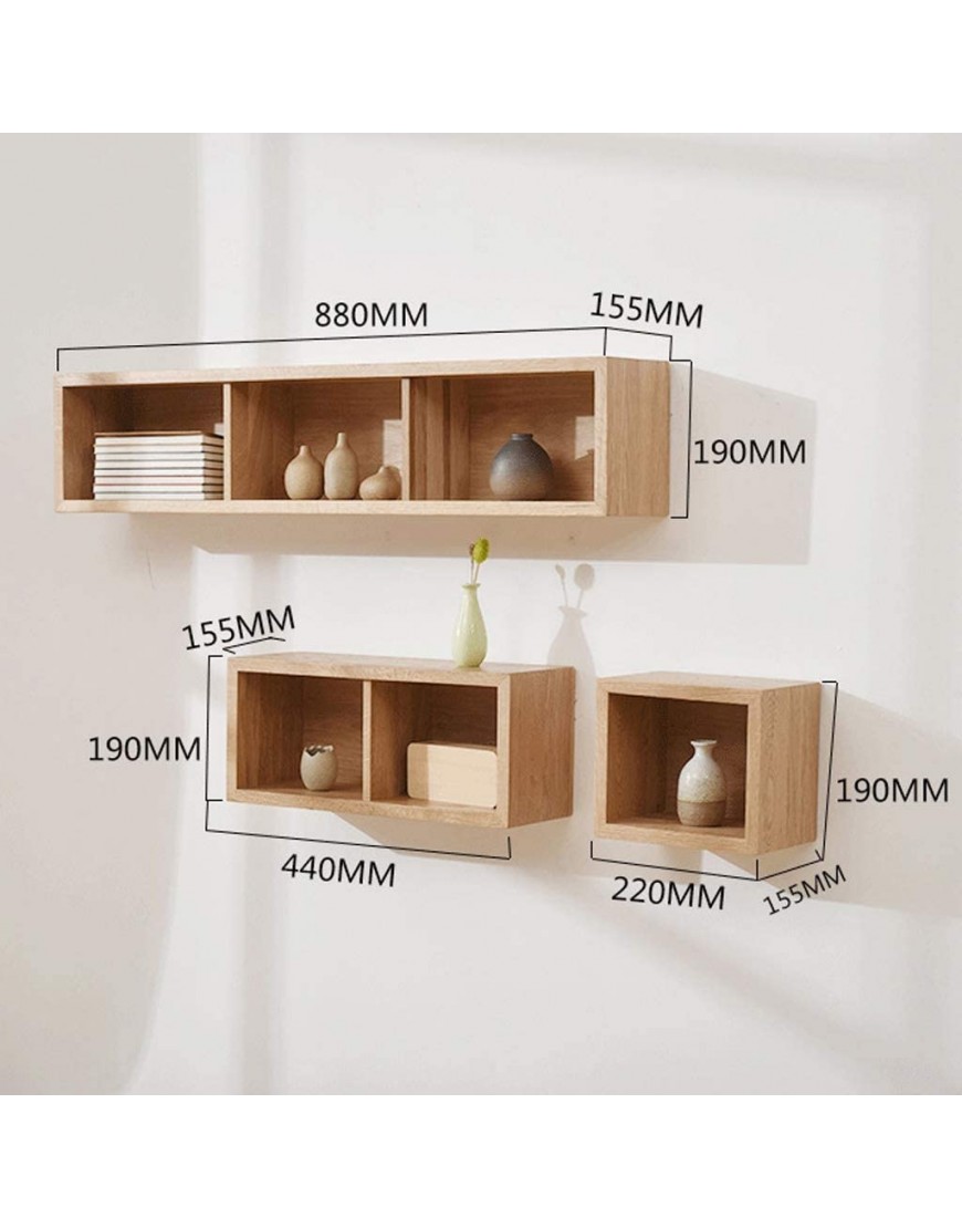 LLRYN Wooden Wall Shelf Floating Shelf for Lobby Counter Study Living Room Bathroom Minimalist Style Size : Single Style - BE3RQ07N9
